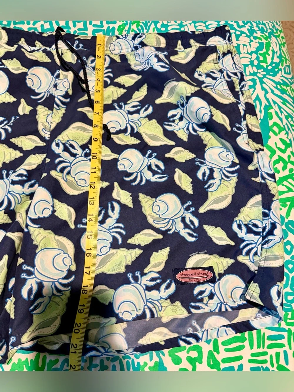 Vineyard Vines Men's Navy Crab Swim Trunks - XXL